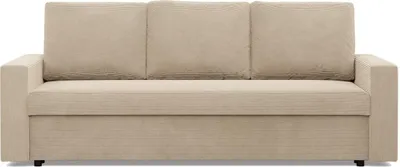 Produktbild von Sofa mit Schlaffunktion NEO, Wohnzimmer Couch 3-Sitzer 220x92cm, Cord Beige