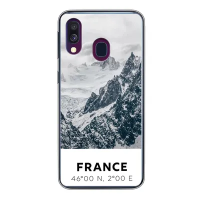 Produktbild von MuchoWow® Handyhülle Schutzhülle Hülle für Samsung Galaxy A40 Frankreich - Berge - Schnee Silikon Softcase Handy Hülle - Handy-Tasche