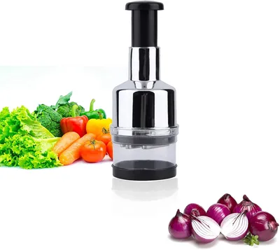 Produktbild von Gemüse Zerkleinerer Multi-& Universalzerkleinerer Gemüse Schneider Obst Schneider Klinge Aus Rostfreiem Stahl Multifunktion Zum Schneiden Von Gemüse Zwiebel Karotte Früchte Knoblauch Versilberung