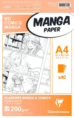 Immagine prodotto di Blok Clairefontaine Manga BD Comic confezione A4, 40 listů, 200 g