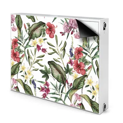 Produktbild von Magnet Heizung Verkleidung Abdeckung Heizung Heizkörperabdeckung 110x60 cm - Tropische Blumen