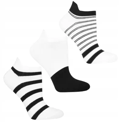 Produktbild von Damen Sneakersocken - Schwarz-weiß - 3 Paar - Größe 35-38 - Baumwolle 65%