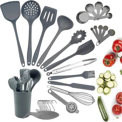 Image de Set d'ustensiles de cuisine en acier inoxydable