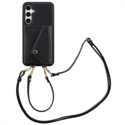 Immagine prodotto di Selencia Sera Custodia per cellulare con cordino e porta carte Samsung Galaxy A35 - Nero