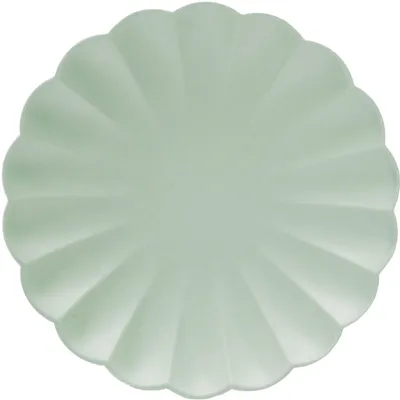 Pappteller FSC Ø23 cm, 8 Stück, Mintgrün, kompostierbar