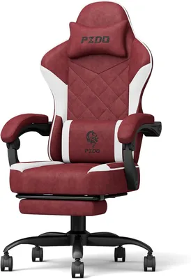 Immagine prodotto di Sedia da gaming - Sedia ergonomica - Sedia per computer - Sedia da scrivania - Sedia da gioco - Poggiapiedi regolabile