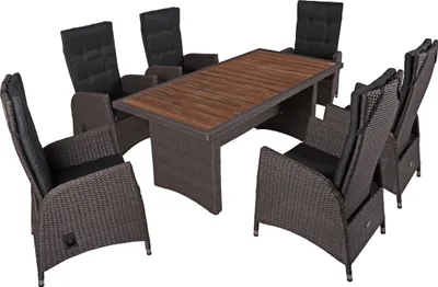 Produktbild von Tischgruppe BRAGA weidengrau Set 08, 7-tlg.