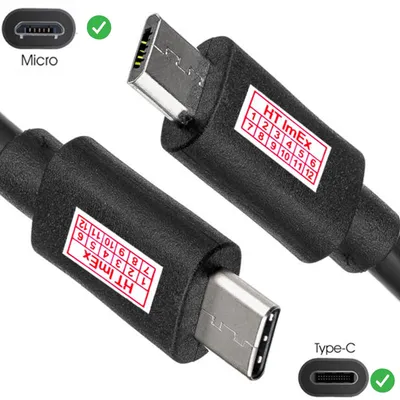 Produktbild von 1m USB C Kabel Datenkabel Ladekabel USB 2.0 micro USB zu USB-C Handy Tablet