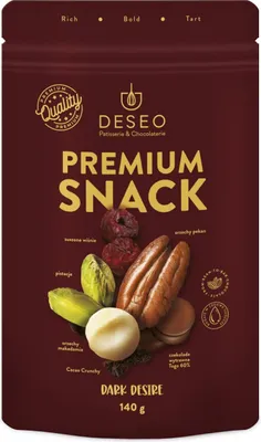 Zdjęcie produktu dla Premium Snack Dark Desire 140 g Mieszanka Orzechowa DESEO