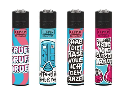 Produktbild von Clipper Feuerzeuge 4er Set Festival