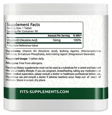 Produktbild von Vitamin B3 16 mg (Niacin) 90 Tabletten