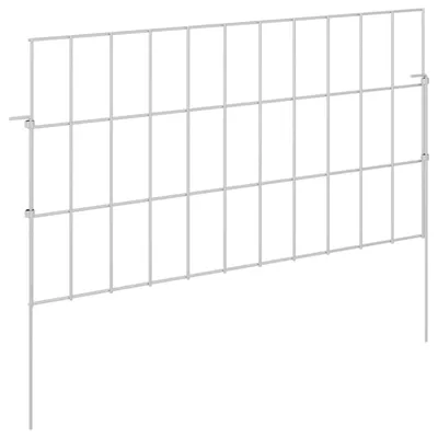 Zdjęcie produktu dla vidaXL Ogrodzenie ogrodowe ze słupkami, 12 szt., 55 x 30 cm, siatka, stal ocynkowana