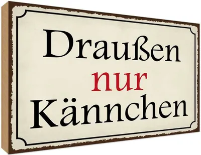 Produktbild von vianmo Holzschild 30x40 cm draußen nur Kännchen Cafe Essen Trinken