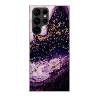 Produktbild von MuchoWow® Handyhülle Schutzhülle Hülle für Samsung Galaxy S22 Ultra Marmor - Gold - Naturstein Silikon Softcase Handy Hülle - Abbildung