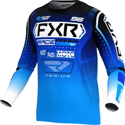 Produktbild von FXR Podium 2025 Motocross Jersey, blau/schwarz/weiß, L