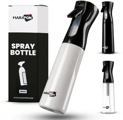Produktbild von Sprayfles 300ml mit Auslassfunktion Weiss | Für Friseure und Haushalt | Für Pflanzen | 3-4 Sekunden kontinuierlicher Sprühstrahl | Olienauslassfunktion