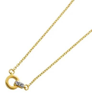 Produktbild von Diamant Collier Gold 375 9K Natur Diamanten 0.02ct 45