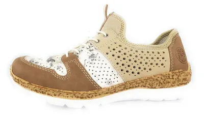 Produktbild von Rieker Nabukino Damenschuhe Halbschuhe Slipper Beige Freizeit, Schuhgröße:36 EU