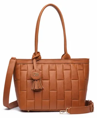 Produktbild von Schultertasche Luvre mit aufwendiger Steppung von collezione alessandro