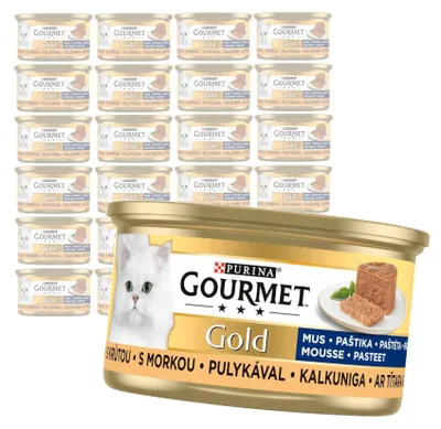 Produktbild von Purina Gourmet Gold Katzenfutter-Mousse mit Truthahn 24 x 85 g