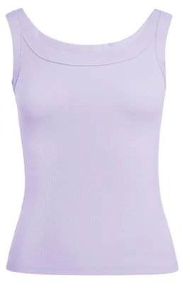 Produktbild von Damen Top mit Spitzen-Design, Farbe Lila, Größe XS, aus der Essentials-Kollektion