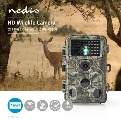 Image de Camera de chasse 16MP Vision 90° Détecteur de mouvement à 120° Portée 20m de jour -15m de nuit Ecran LCD 2.4" NEDIS