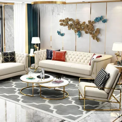 Produktbild von Sofa Chesterfield Couch Polster Sitz 3+2 Sitzer Garnitur Design Couchen Sofas