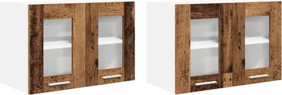 Produktbild von vidaXL Hängeschrank 2 stk. Altholz Holzwerkstoff