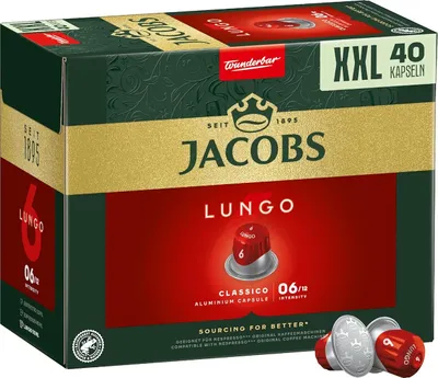 Produktbild von Jacobs Lungo 6 Classico XXL-Pack | 40 Nespresso® komp. Kapseln