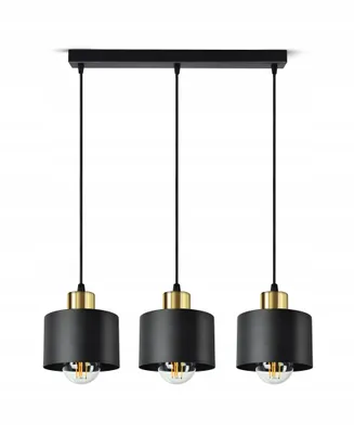Obrázek produktu pro LUXOLAR - Led závěsné světlo - 3 plameny stropní světlo černé E27 60W - Závěsné svítidlo do obývacího pokoje, kuchyně