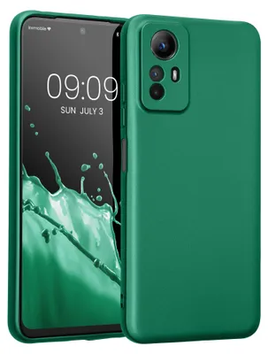 Produktbild von kwmobile Handyhülle für Xiaomi Redmi Note 12S Hülle - weiche Silikon Case metallisch schimmernd - Schutzhülle Cover - Metallic Dunkelgrün