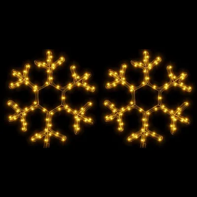 Produktbild von LED-Schneeflocken 2 Stk. Warmweiß 38x37 cm