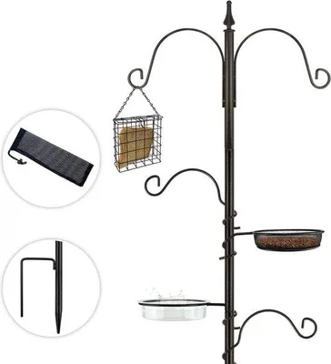 Produktbild von Famanu Vogel-Futterspender Premium Multi-Feeder Aufhängeset - Süßer Vogelkäfig und Vogelbad
