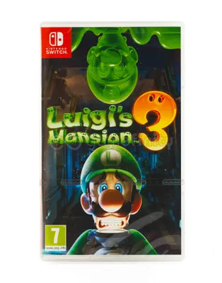 The image shows the front cover of the Nintendo Switch game Luigi's Mansion 3.