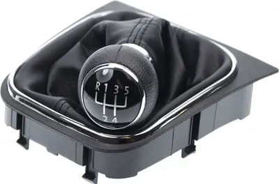 Produktbild von Schaltsack Schaltmanschette Schaltknauf VW EOS Jetta Golf 5 + 6 Scirocco mit Chrom Rahmen 5Gang