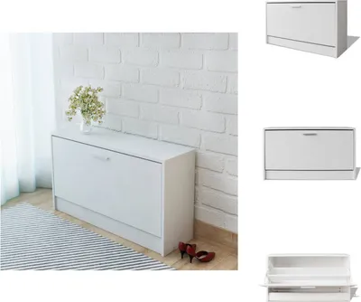 Obrázok produktu pre vidaXL Lavica na topánky biela 80x24x45 cm - Regály a skrinky na topánky