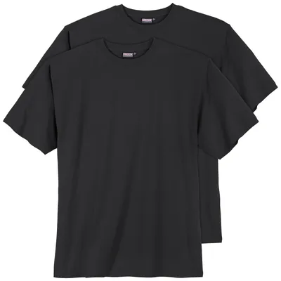 Produktbild von Adamo 2er Pack T-Shirt schwarz Übergröße
