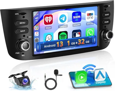 Zdjęcie produktu dla Radio samochodowe Hikity A3023A4 do Fiata, Android Carplay + kamera cofania