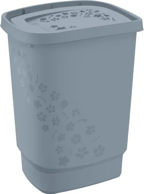 Produktbild von Rotho Wäschesammler Flowers 55 L misty blau