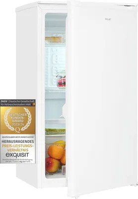 Produktbild von Exquisit Vollraumkühlschrank KS116-V-042E weiss | Nutzinhalt: 88 L | Glasablagen | 48 cm Breite | Ohne Gefrierfach