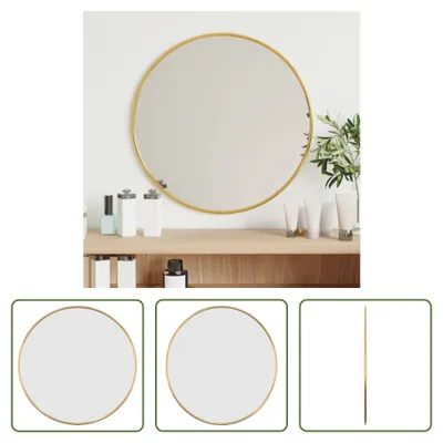 Obrázek produktu pro The Living Store Nástěnné zrcadlo Golden Ø 40 cm Round