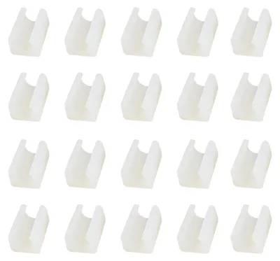 Produktbild von Piedino per Sedia Tubo Tondo Estremità Tubo Piede Tavolo Poltrona Buffer Mobili Forma U Plastica Bianco Diametro 14mm,20Pcs STOL