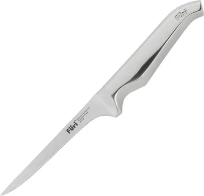 Produktbild von Füri Pro Ausbeinmesser, Filetiermesser komplett aus rostfreiem Edelstahl, Ausbeiner mit ergonomischen Griff, Fleischermesser mit scharfer und widerstandsfähiger Schneide (Klingenlänge: ca. 13 cm)