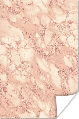 Produktbild von MuchoWow® Poster Marmor - Adern - Rosa 120x180 cm - Kunstposter