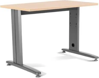 Produktbild von Schreibtisch Metal BxTxH 120x60x72cm Gestell grau Platte Melamin buche.
