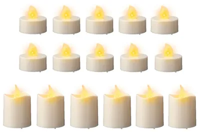 Produktbild von Lumineo LED-Teelichter/Wachs-Teelichter - Set 16x - weis