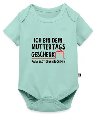Produktbild von Spreadshirt Muttertag | Ich bin dein Muttertagsgeschenk Kurzarm Tages Baby Body, 56 (0-2 M.), Mint
