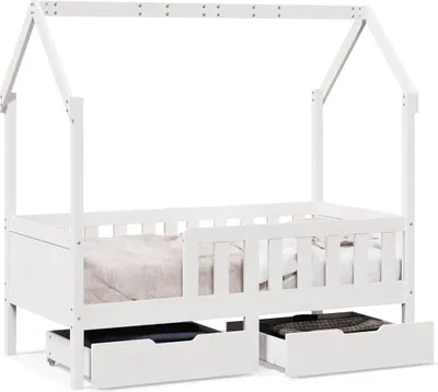 Obrázok produktu pre vidaXL Detská postieľka so zásuvkami 70x140 cm borovicový masív