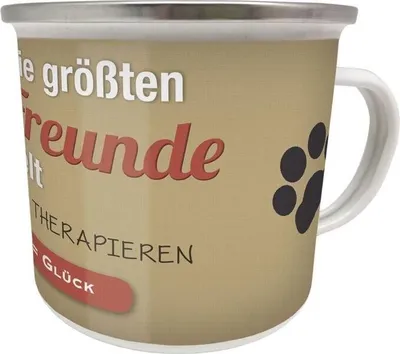 Produktbild von Emaille Becher 0,5 L - größten Katzen - Freunde der Welt, EB 49