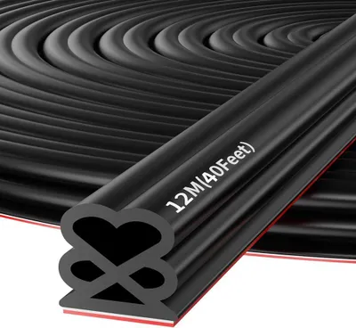 Imagen del producto de Cinta de sellado autoadhesiva para puertas, goma impermeable, 1 cm x 12 metros, para puertas y ventanas